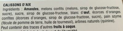 Calissons d'Aix ingredients label