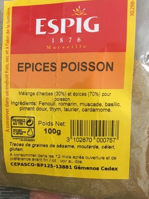 Aromates Pour Poisson 100 GR