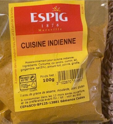 Assaisonnement Cuisine Indienne