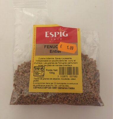Fenugrec entier front packaging
