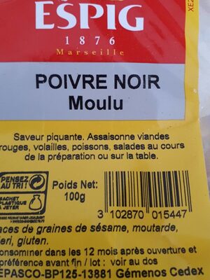Poivre Noir Moulu