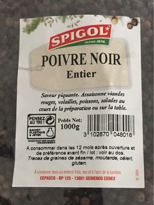 Poivre noir entier