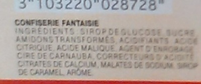 Bouteille Cola Mistral Pik ingredients label