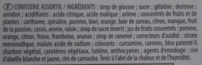 Bonbons Happy' Mix ingredients label