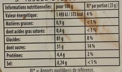 Génération Haribo - Confiserie assortie nutrition facts table