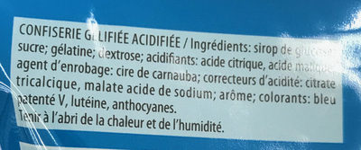 Les Shtroumpfs P!k (Pack XL) ingredients label