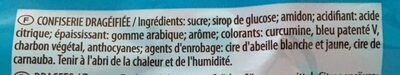 Bonbons Dragibus Color Pops le sachet de 200 g ingredients label