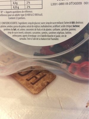 Haribo tirlibibi ingredients label