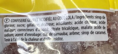 Happy cola p!k ingredients label