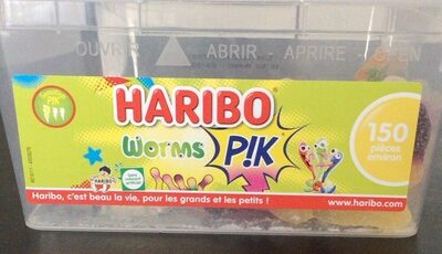 Haribo worms front packaging