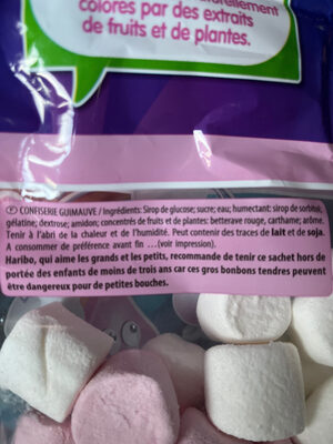 Chamallow ingredients label