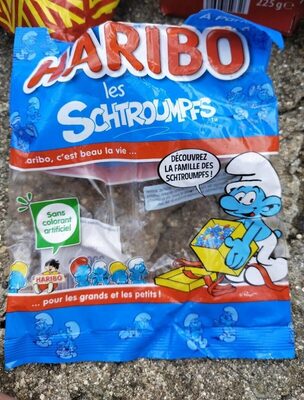 Haribo Schtroumpfs front packaging