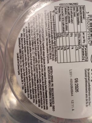 Haribo Polka ingredients label