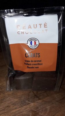 Chocolat crème de caramel feuilleté croustillant chocolat noir front packaging