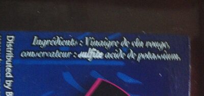 Vinaigre de vin rouge l'étoile ingredients label