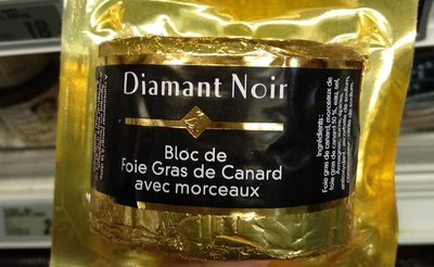 Bloc Foie Gras Canard Diamant Noir 200 G, 1 Pièce front packaging