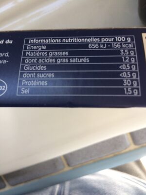 Confit de canard du sud ouest ingredients label