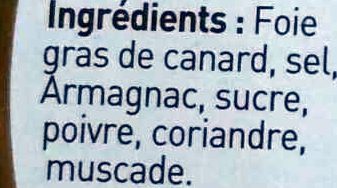 L'Affiné - Foie Gras de Canard Entier du Sud-Ouest ingredients label