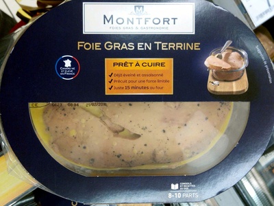 Foie gras en terrine prêt à cuire front packaging