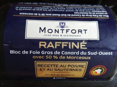 Bloc de foie gras de canard du Su-Ouest avec 50% de morceaux