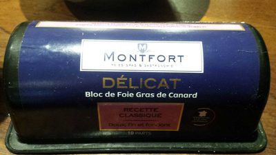 Bloc de foie gras de canard front packaging