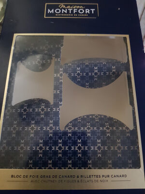 Bloc de foie gras de canard & rillettes pur canard et chutney de figues &éclats de noix