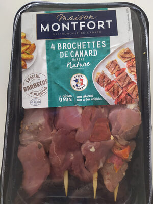 Brochettes de canard mariné nature