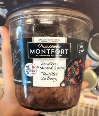 Saucisses de canard & porc et lentilles du Berry