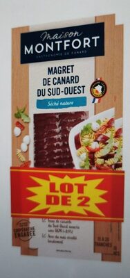 Magret de canard du Sud-Ouest Séché Nature 2x80g Montfort