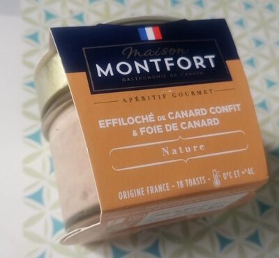 Effiloché de canard confit et foie de canard front packaging
