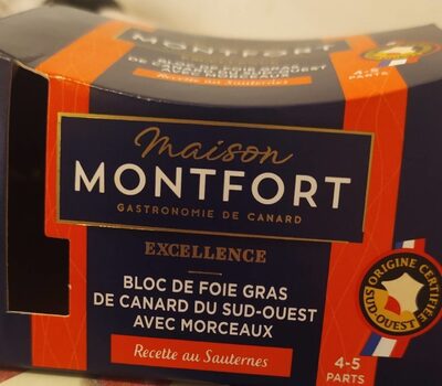 Bloc de foie gras de canard du Sud Ouest avec morceaux