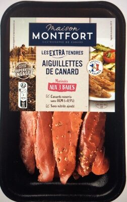 Aiguillettes de canard marinées aux 3 baies