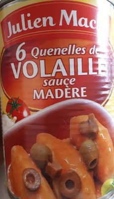 6 quenelles de volaille sauce madere front packaging