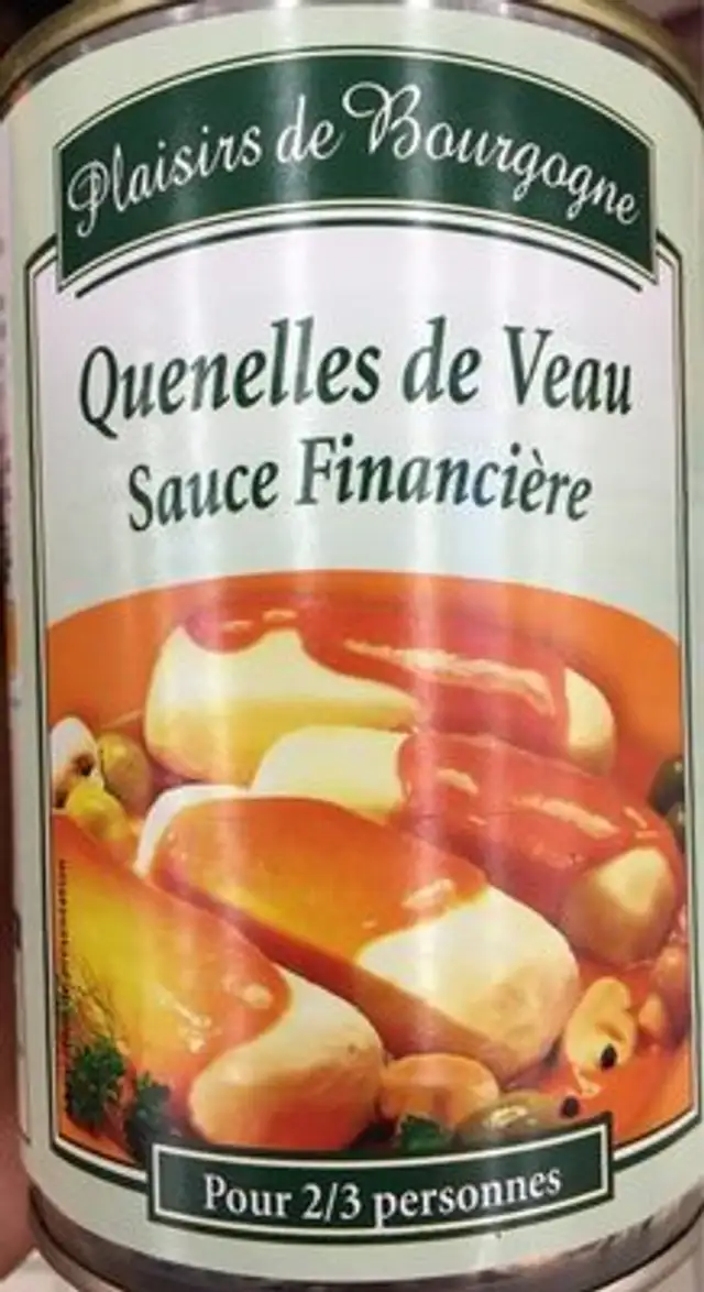 Quenelles de Veau Sauce Financière front packaging