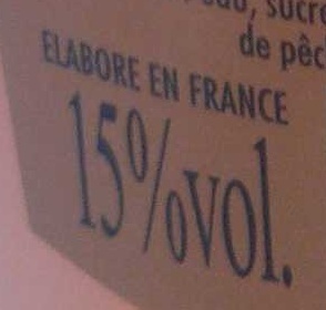 Crème de pêche nutrition facts table