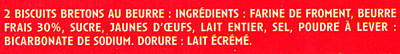 Trou Mad de Pont-Aven à l'Ancienne ingredients label