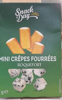 Mini crepes fourrées roquefort front packaging
