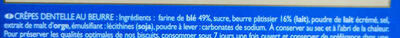 Les crêpes dentelles au beurre ingredients label