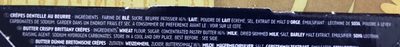 Crêpes dentelle ingredients label