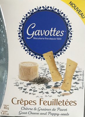 Crêpes Feuilletées Chèvre & Graines de Pavot