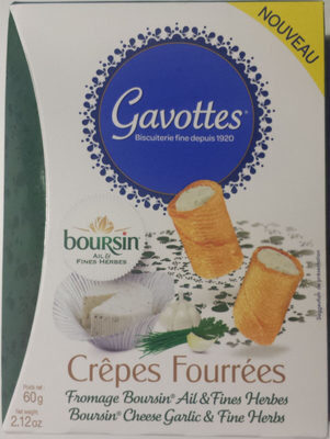 Crêpes Fourrées Fromage Boursin Ail & Fines Herbes