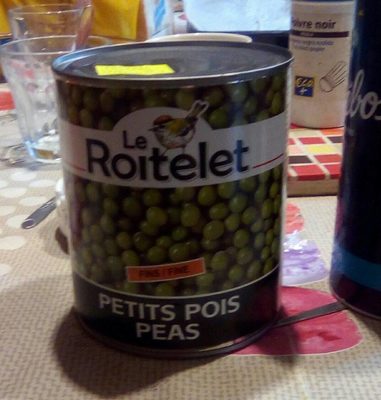Petits pois peas front packaging