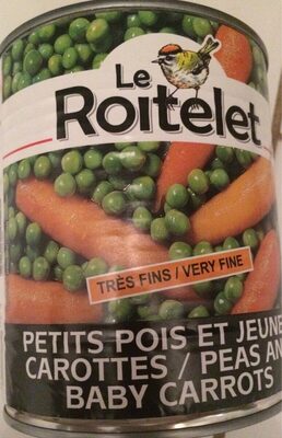 Petits pois et jeunes carottes