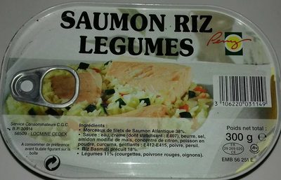 Saumon riz legumes