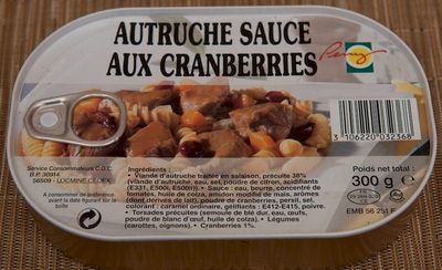 Autruche Sauce aux Cranberries