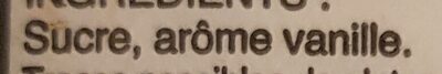 Sucre Vanillé ingredients label