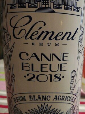 Rhum canne bleue ingredients label