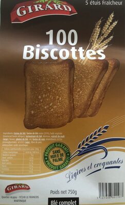 Biscottes au blé complet