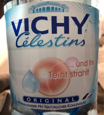 Célestins naturally sparkling mineral water front packaging