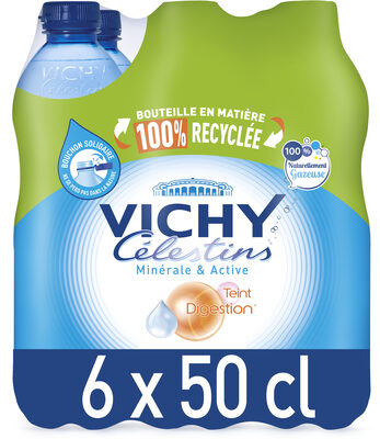 VICHY CELESTINS Eau Minérale Naturelle Gazeuse 6 x 0.50 L front packaging